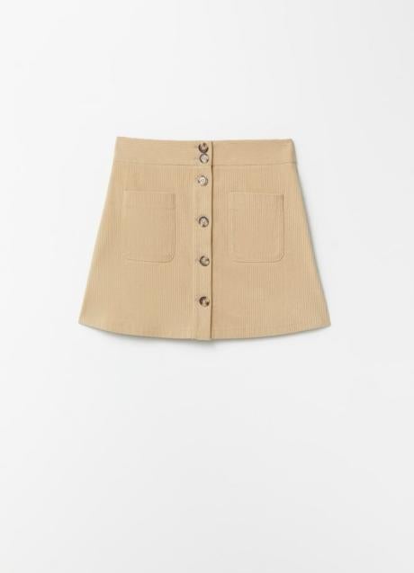 Falda de pana de Sfera (23,99 euros)