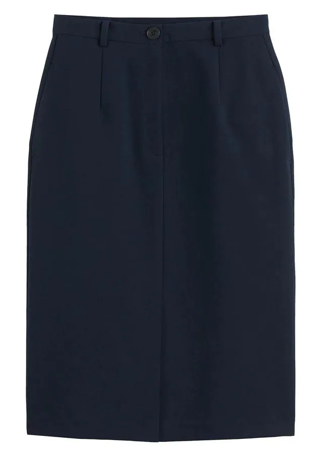 Falda de tubo azul marino de La Redoute, 24,99 euros.