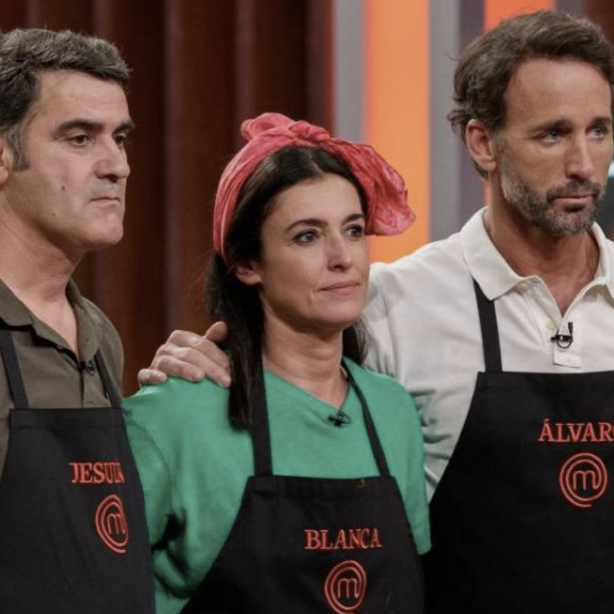 Álvaro Muñoz Escassi y Blanca Romero con Jesulín en Masterchef. /FOTOGRAMA DE MASTERCHEF