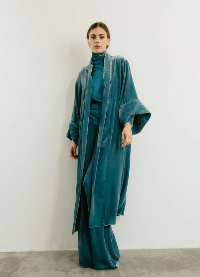 Kimono de terciopelo oversize