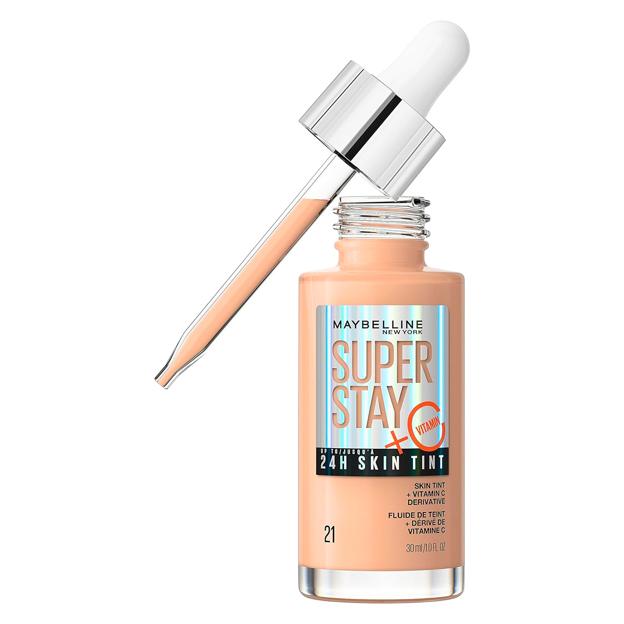 Base de maquillaje Super Stay 24h Skin Tint de Maybelline.