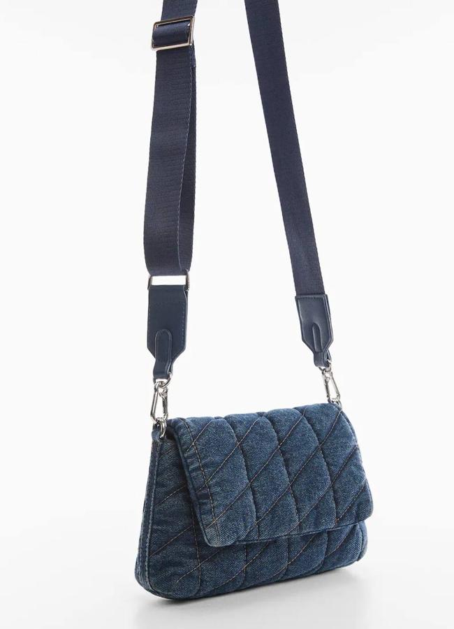 Bolso denim acolchado