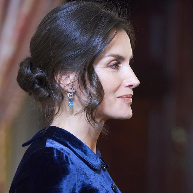 La reina Letizia en la recepción anual al Cuerpo Diplomático de 2020.