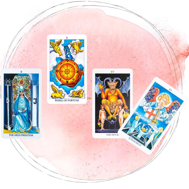 Qué significa la Rueda de la Fortuna en las cartas del Tarot de esta semana: picardía en el amor y humor para aceptar los cambios