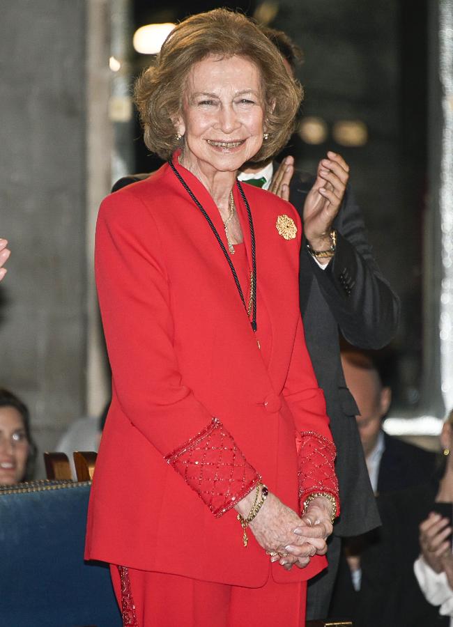 La reina Sofía tras recibir la Medalla de Oro de las Islas Baleares. / GTRES