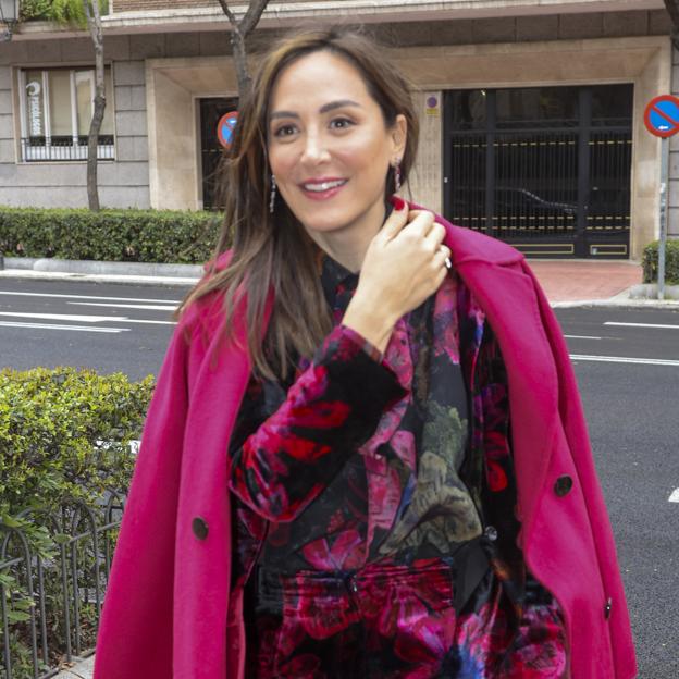 Tamara Falcó en el bautizo de la hija de Isabelle Junot.