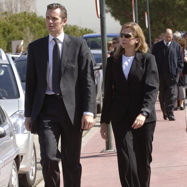 Iñaki Urdangarin y la infanta Cristina, en el funeral de Jesús Rollán 