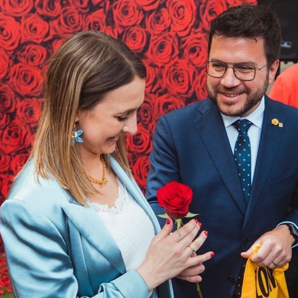 Pere Aragonès, presidente de la Generalitat., con su pareja. /instagram