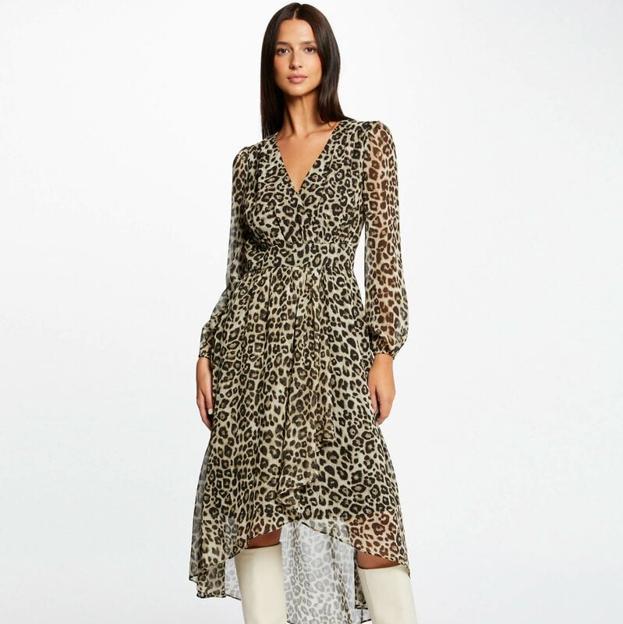 Vestido estampado de leopardo de Morgan