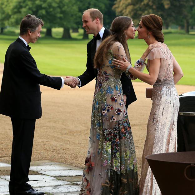 Kate Middleton y Guillermo junto a David Rocksavage y Rose Hanbury. 