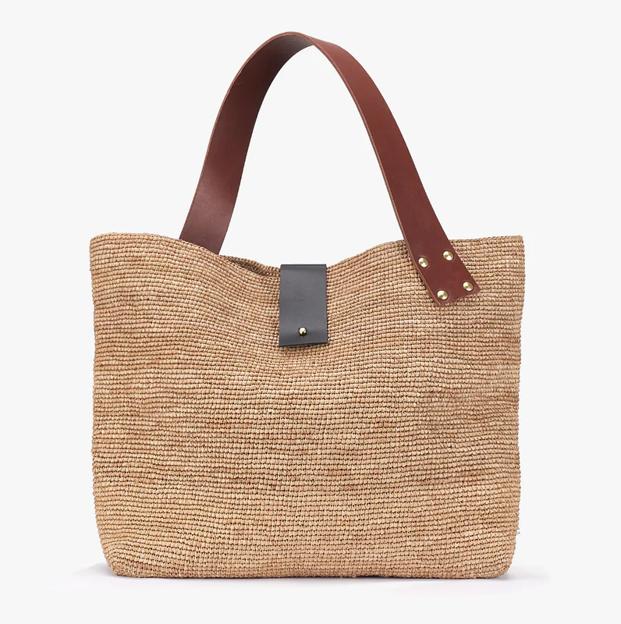 Bolso shopper de rafia natural de Sophie & Lucie.