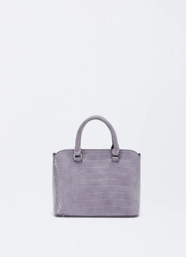 Bolso mini efecto animal en violeta de Parfois.