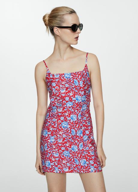 Vestido estampado con flores de Mango (27,99 euros)