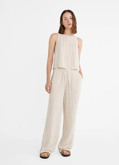 Pantalones de lino de Stradivarius (19,99 euros)