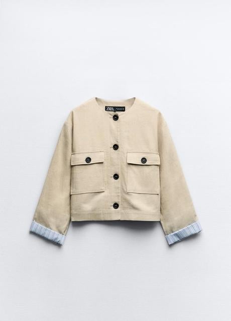 Chaqueta de lino de Zara (29,99 euros)