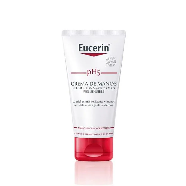 Eucerin crema de manos intensiva.