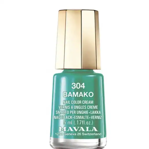 Esmalte de uñas en verde tono 304 Bamako de Mavala.