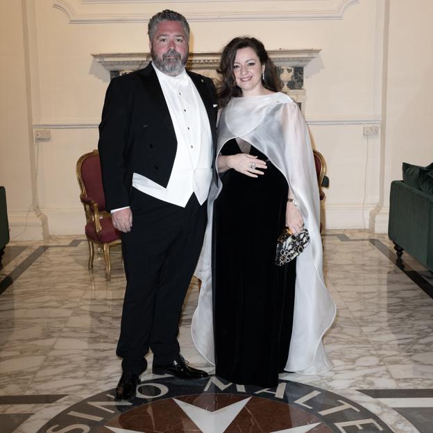 Jorge Románov y Victoria Románov, en la cena de gala. 