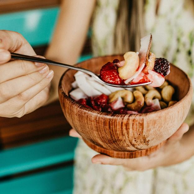 Un bol de açaí. 