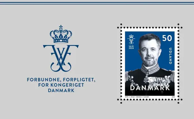 El primer sello oficial del rey Federico X de Dinamarca. 
