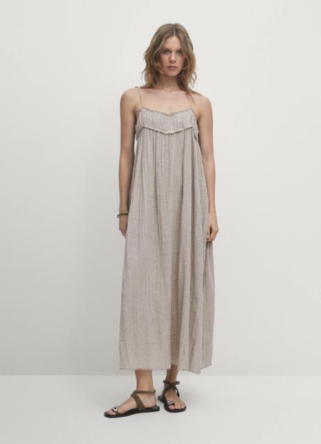 Vestido de tirantes de Massimo Dutti (79,95 euros)