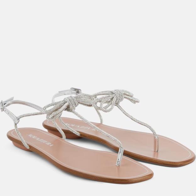 Sandalias Capri Nights adornadas de Aquazzura, 416 euros.