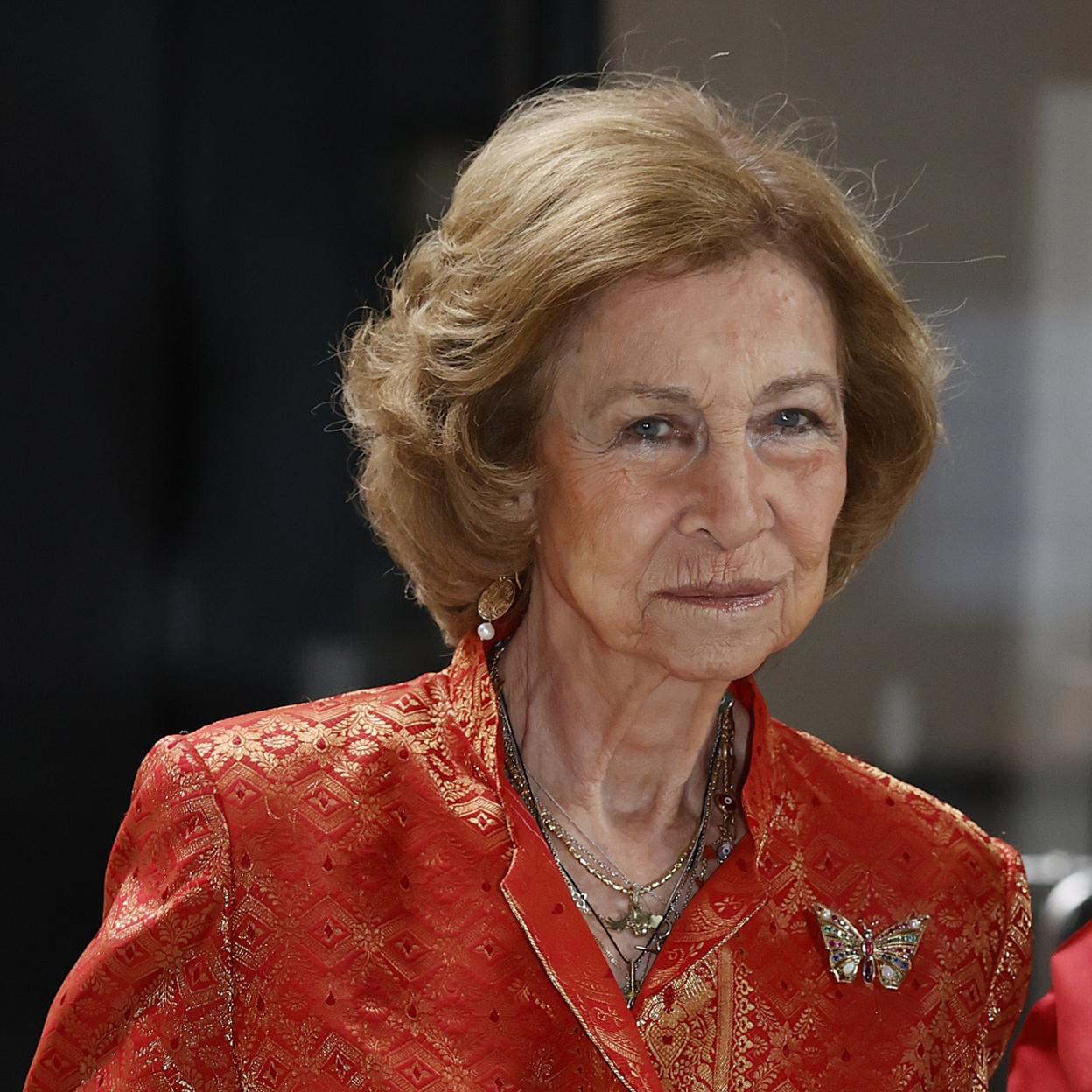 La reina Sofía en la clausura del curso de la escuela que lleva su nombre. /gtres