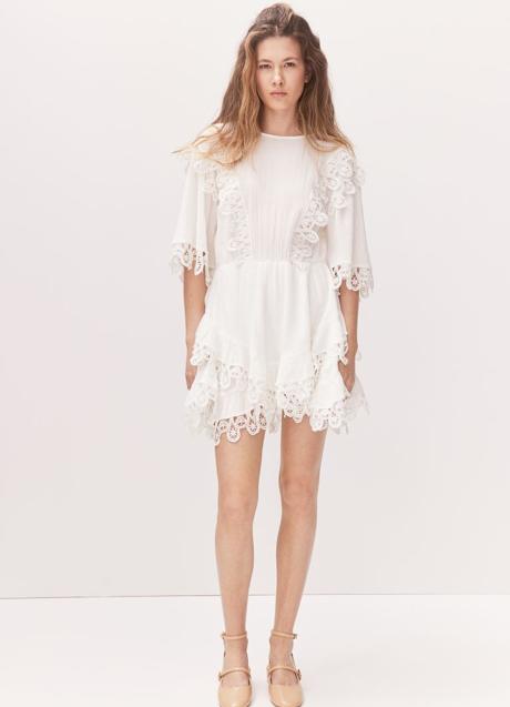 Vestido blanco de H&M (59,99 euros euros)