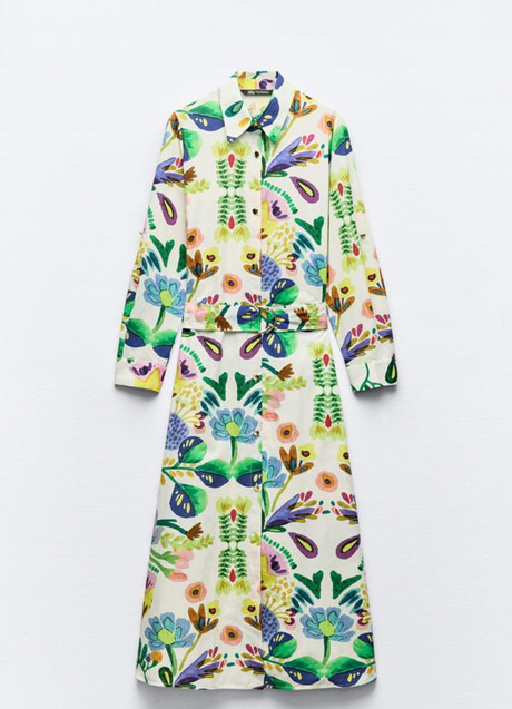 Vestido estampado de Zara (39,99 euros)