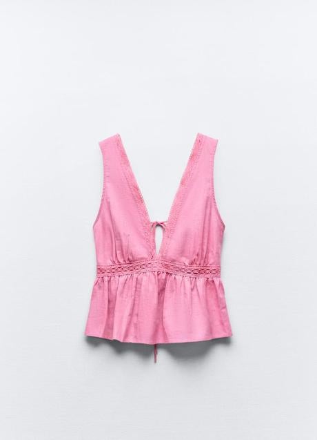 Top rosa de Zara (25,99 euros)