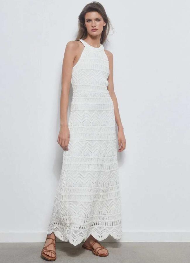 Vestido crochet halter de Pedro del Hierro (103€ en Cortefiel)