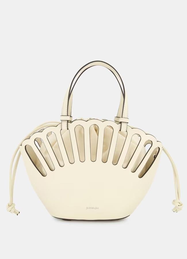 Bolso blanco tipo shopper de Jo & Mr. Joe.