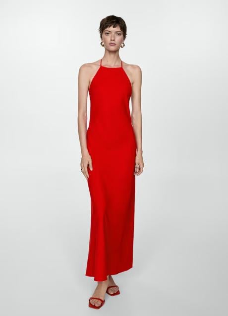 Vestido rojo de Mango (49,99 euros)