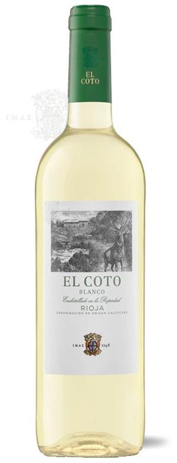 Botella de El Coto Blanco, uno de los vinos blancos de la conocida bodega riojana. /DR