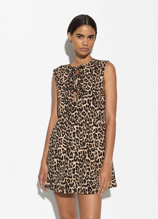 Vestido corto de leopardo