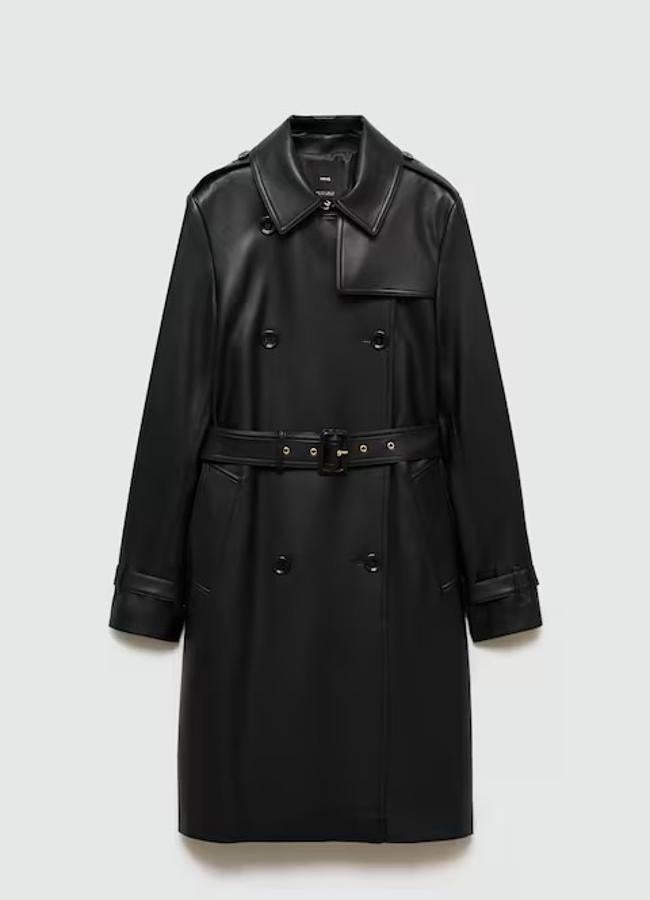 Trench de piel de Mango, 89,99 euros.