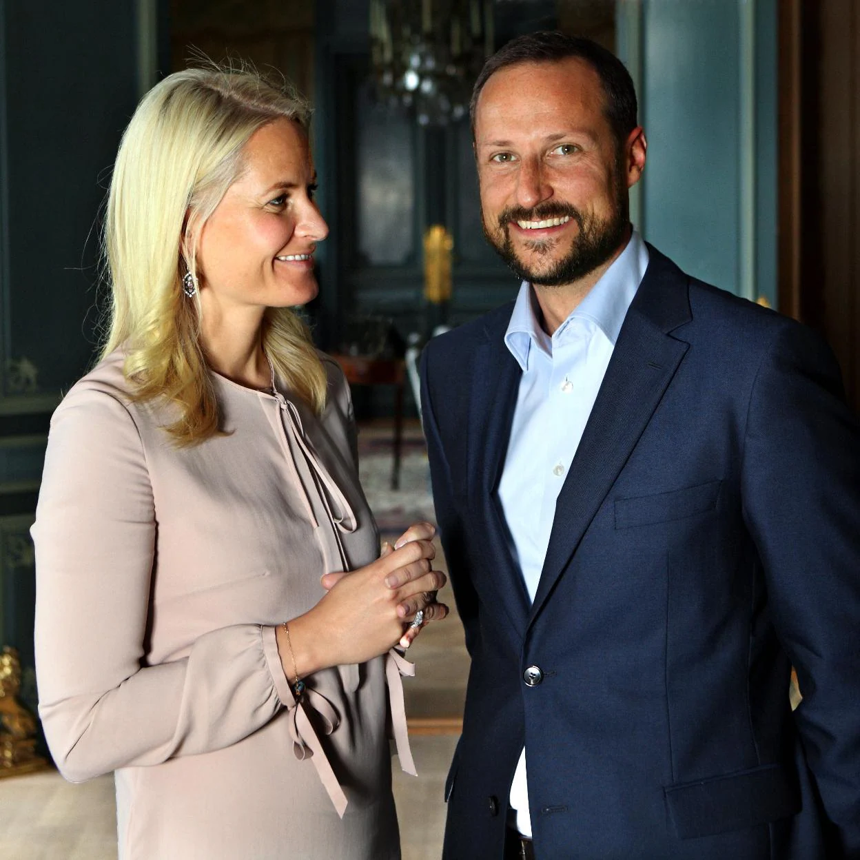 Los príncipes herederos Mette-Marit y Haakon. 