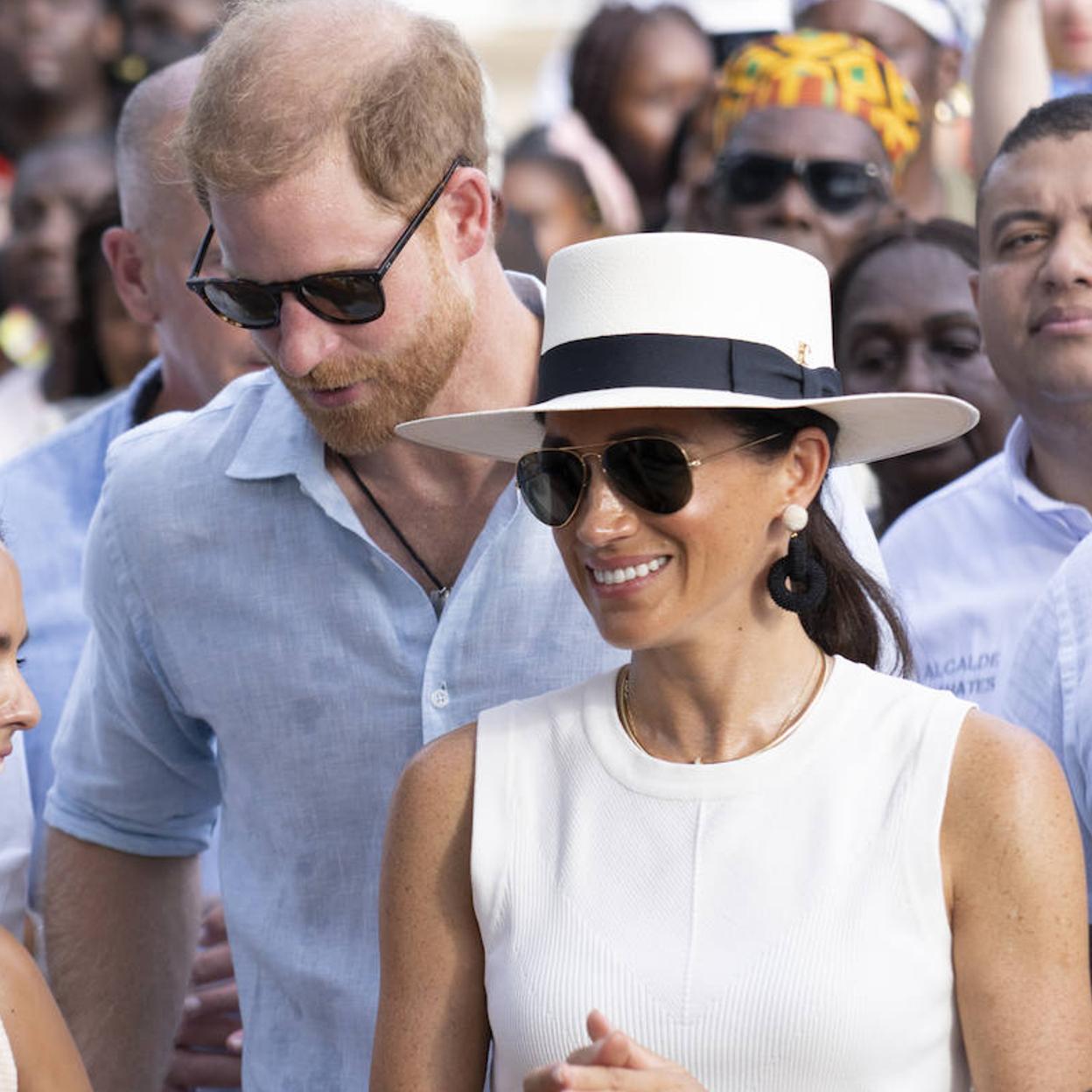 Harry y Meghan durante su visita San Basilio de Palenque./gtres