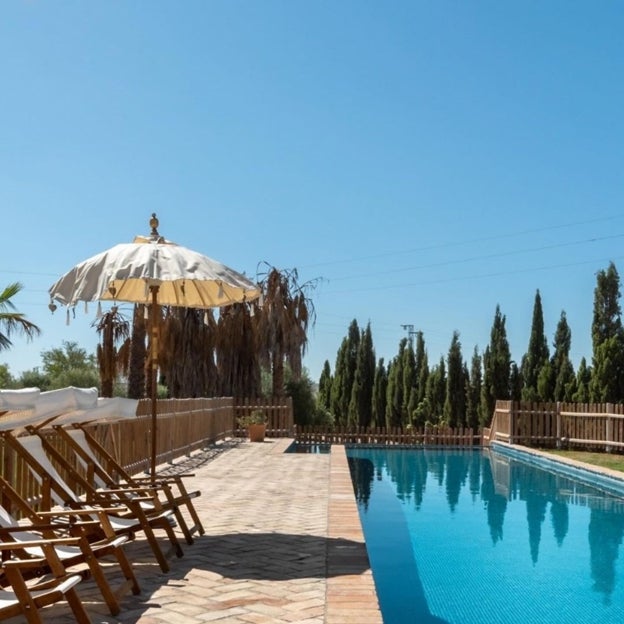 Una de las piscinas de la casa. 