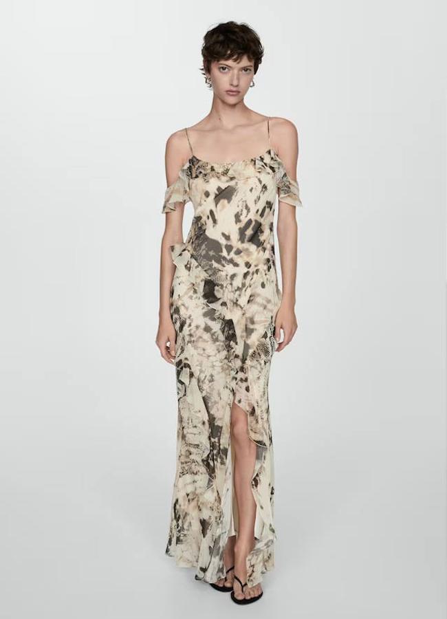 Vestido animal print largo