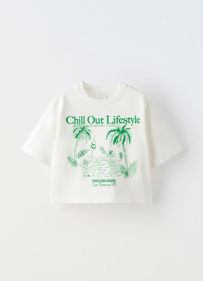 Camiseta Chill Out Lifestyle de Zara Kids.