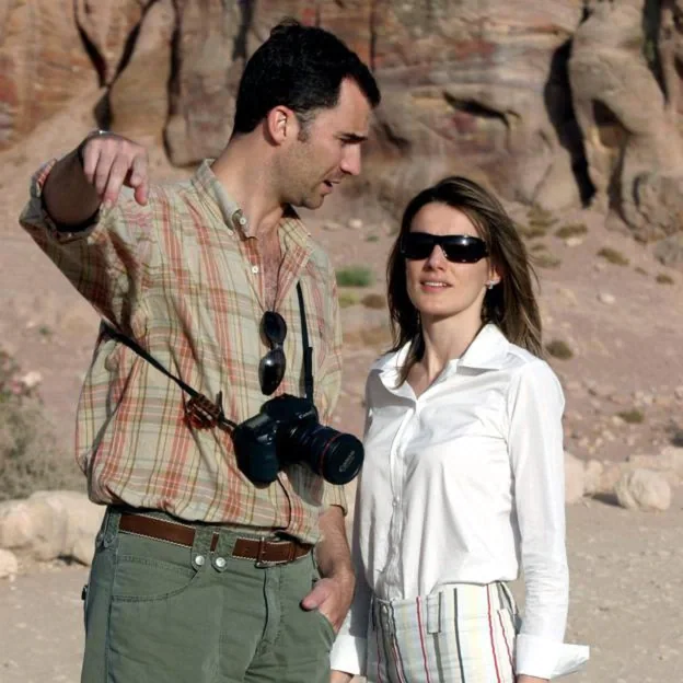 Los reyes en Jordania durante su luna de miel. 