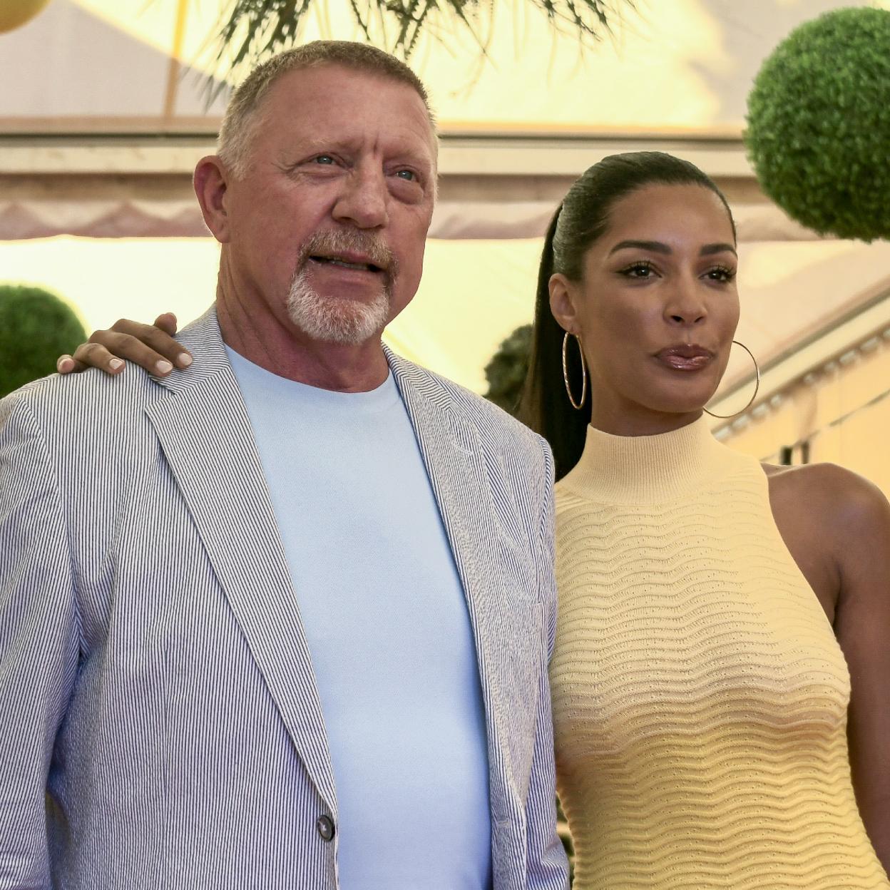 Lilian de Carvalho Monteiro y Boris Becker. 