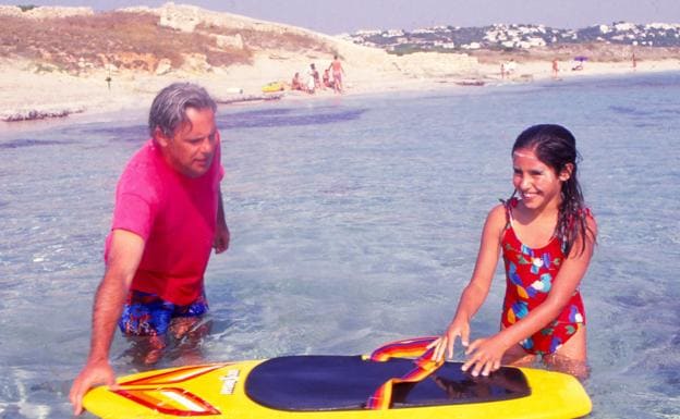 Jimmy junto a su hija Leticia en Menorca