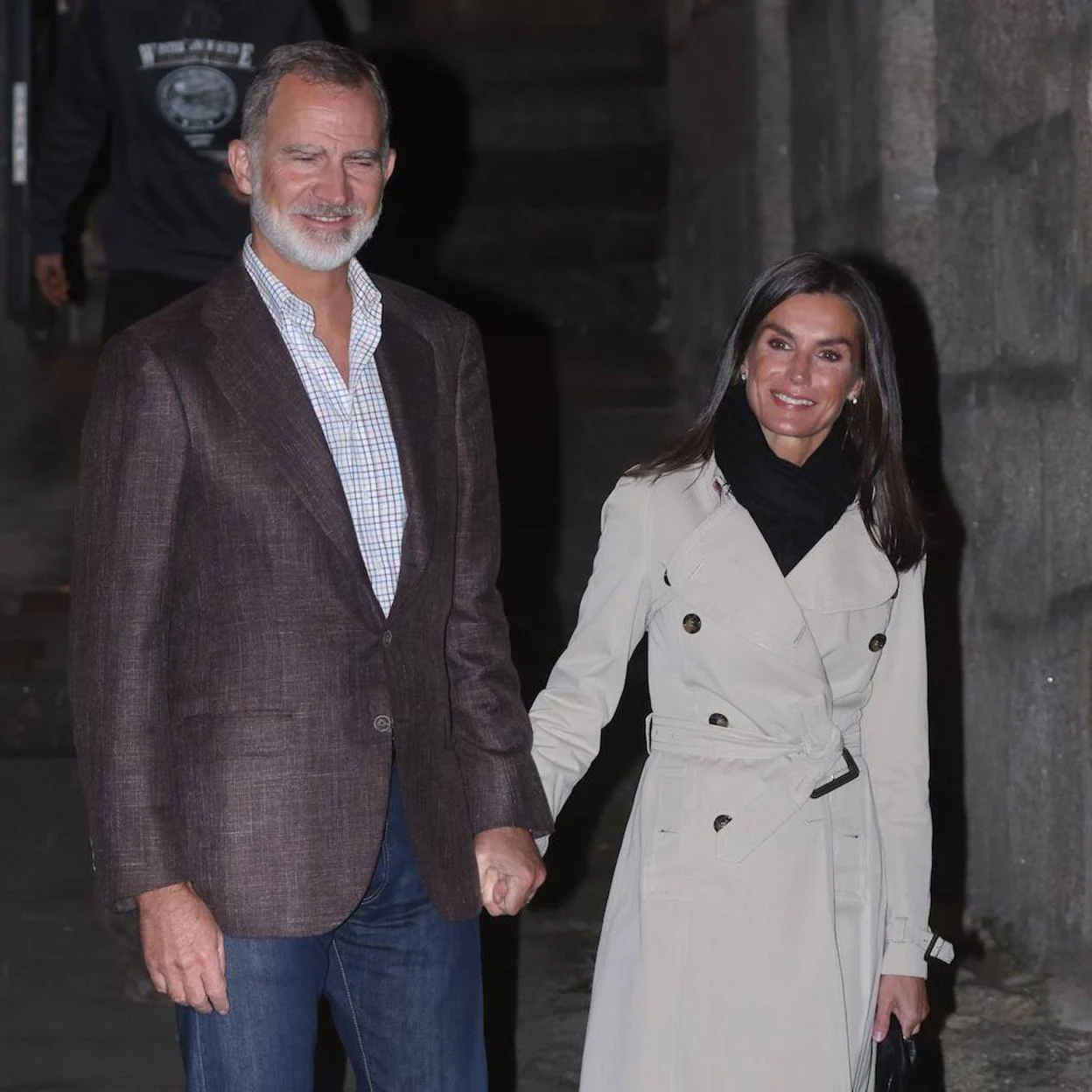 El rey Felipe y la reina Letizia en Marín./gtres