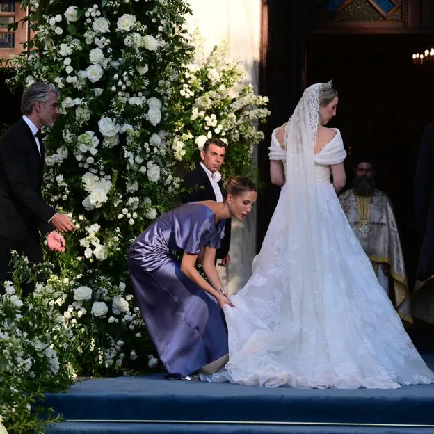 El vestido de novia de Teodora de Grecia.