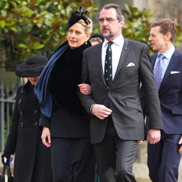 Nicolás de Grecia y Tatiana Blatnik juntos en la misa funeral en recuerdo a Constantino. 