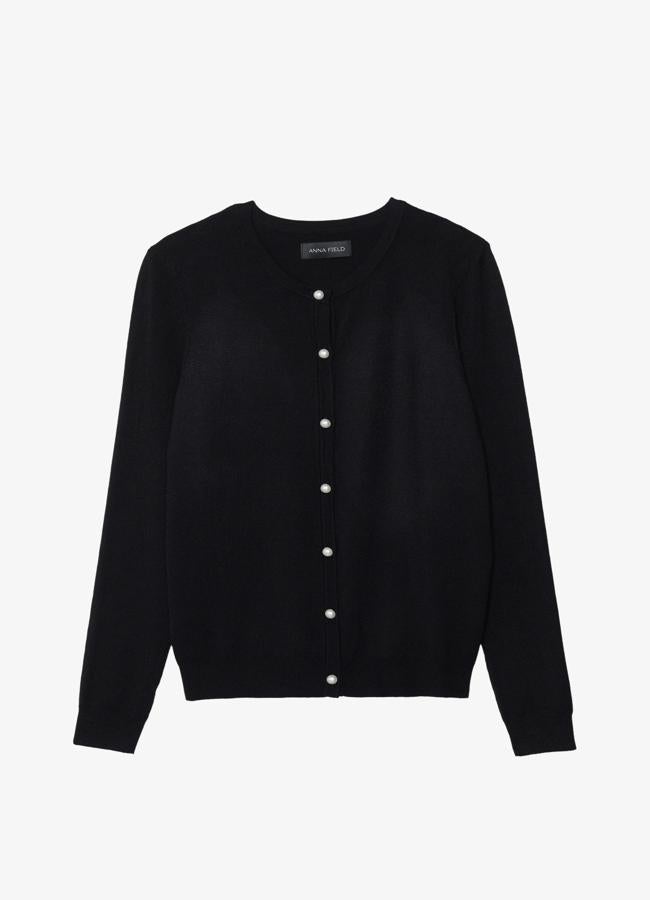 Cárdigan negro de Anna Field, 24,99 euros.