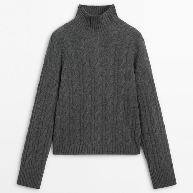 Jersey detalle tejido lana cashmere (79,95€)