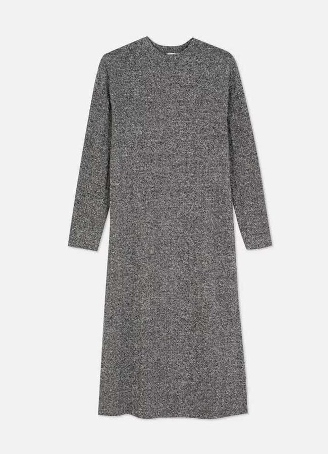 Vestido midi de punto de ochos (18€)